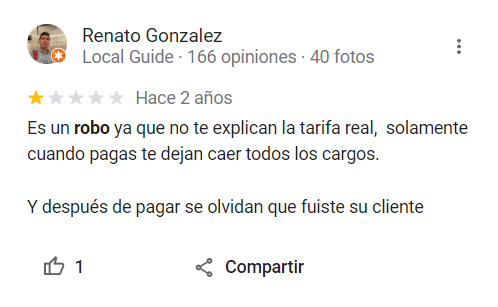 Cliente de Hertz se queja que el precio solo incluye tiempo y kilometraje
