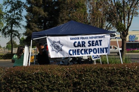 Punto de Inspección de Car Seats por la policía en Estados Unidos.