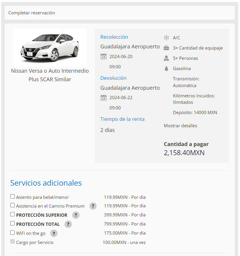 Car Seats al Rentar un Auto