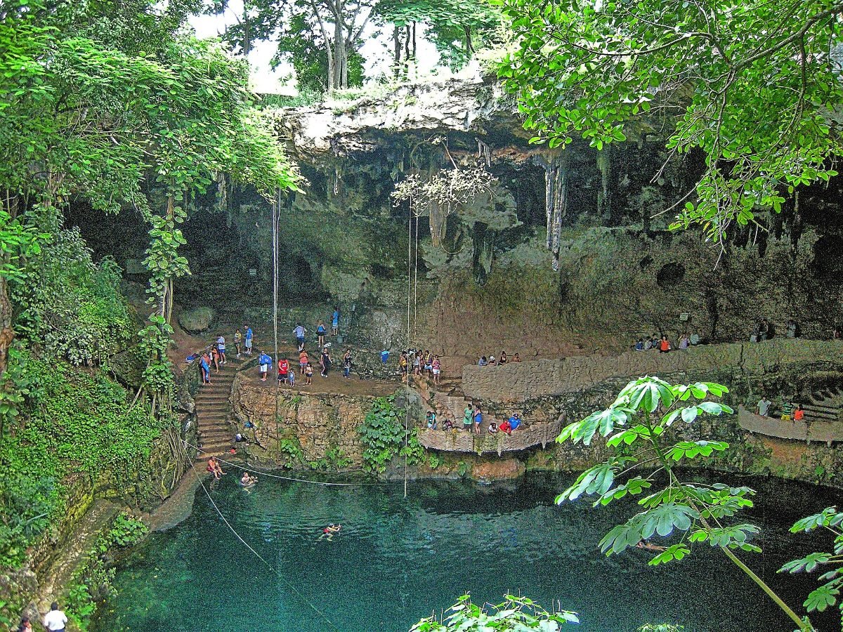 Cenote near Chichen Itza for a post-ruins swim