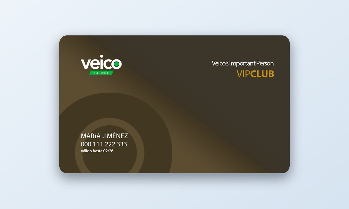 VIP Gold membership card